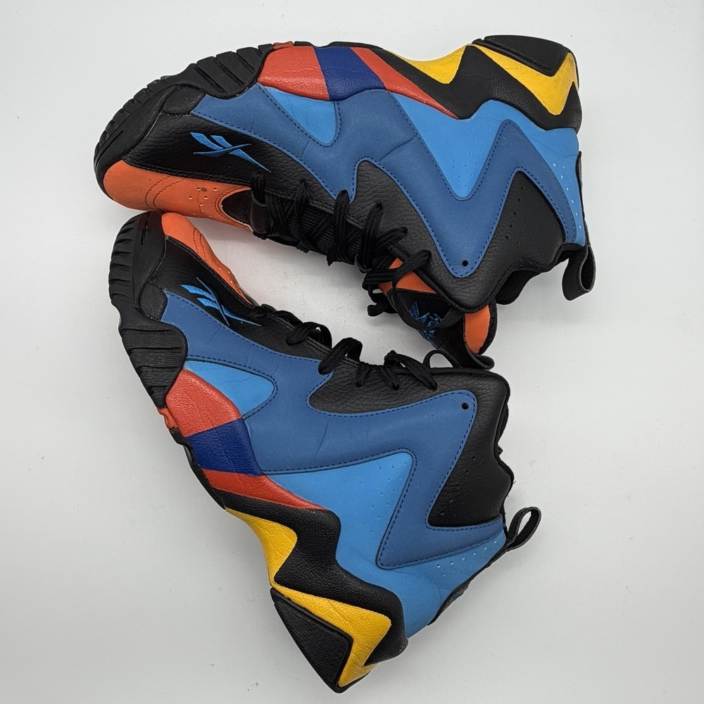 Reebok Kamikaze II Mid OKC Men's Size 10 V51942 Black Blue Orange Basketball - Picture 4 of 8